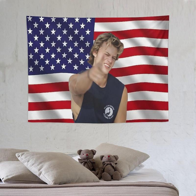 KIJDFKFYS JJ Art Tapestry Actor Star Wall Tapestry Pink American Maybank Flag Poster Suitable for College Dormitory Bedroom Living Room Office Party Decoration Goods Gift30 x40