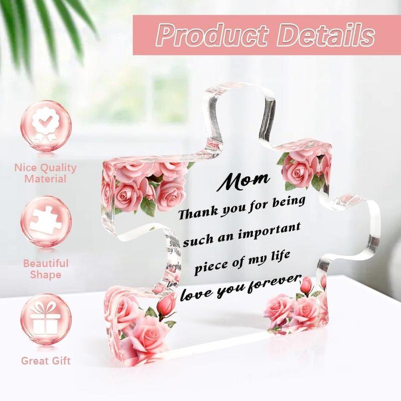 Christmas Gifts for Mom Gifts Stocking Stuffers for Mom Christmas Gifts for Mom Acrylic Puzzle Mothers Day Gifts for Mom Gifts from Daughters Son Mom Birthday Gifts Best Mom Gifts Step Mom Mother in Law