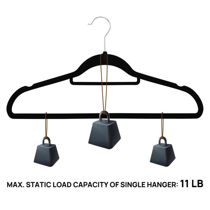 Premium Velvet Hangers,50 Pack Black Clothing Hangers,Non-Slip and Durable Coat Hangers,Heavy Duty Hangers with 360 Degree Rotatable Hook