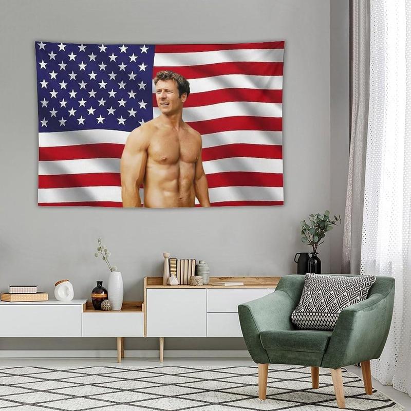 Singer Actor Glen Star Powell Tapestry Prints Room Aesthetic Wall Art Bedroom Tapestry Wall Bedroom Home Decor