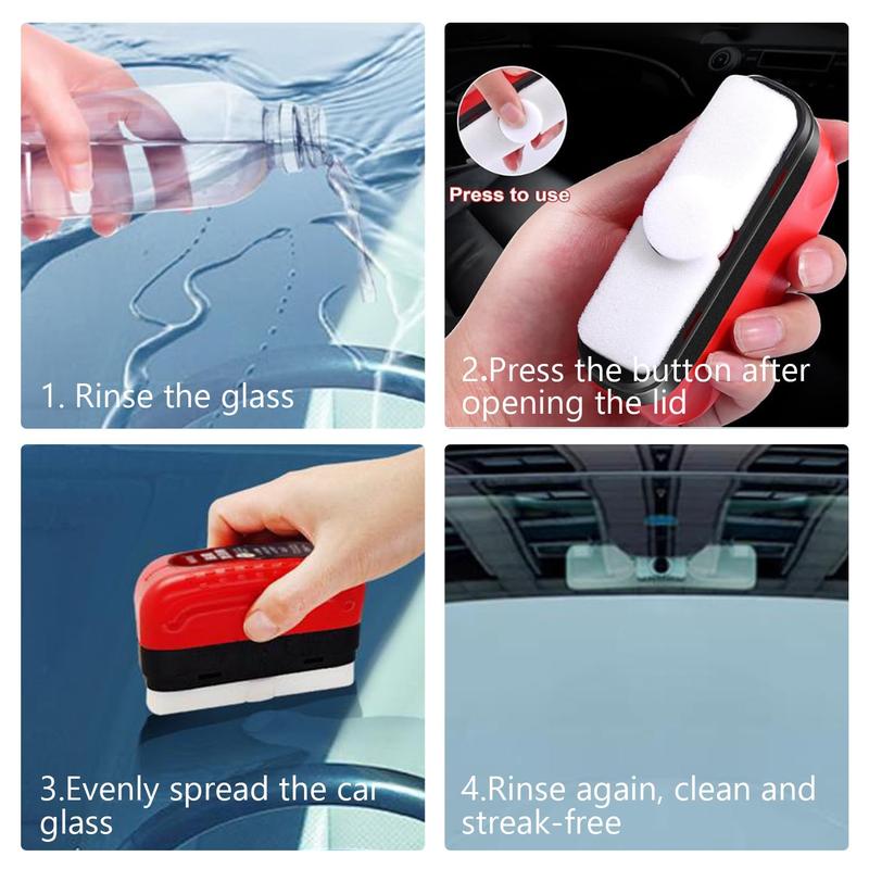 Windshield Cleaner, Car Glass Oil Film Cleaner, Versatile Effective Glass Cleaning Brush, Oil Film Cleaning Brush, Glass Cleaning Tool