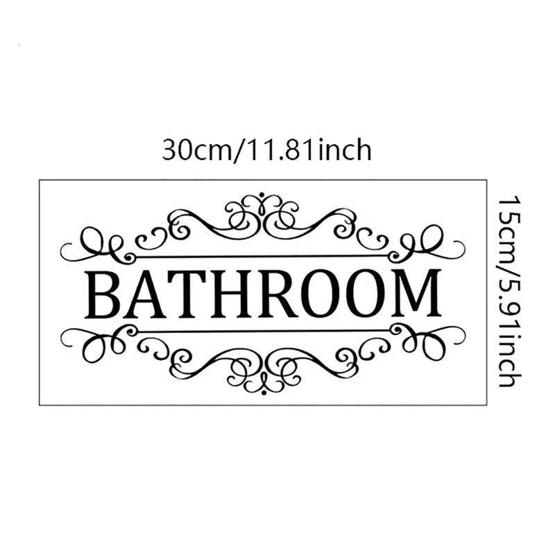 Letter Pattern Door Sticker, 1 Count Sweet Furniture, Waterproof Self Adhesive Door Decal, Decorative Wall Tiles Sticker, Decor Sticker for Home Bathroom Kitchen, Home Essentials, Summer for Gifts