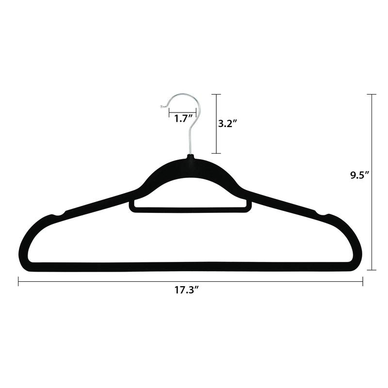 Premium Velvet Hangers,50 Pack Black Clothing Hangers,Non-Slip and Durable Coat Hangers,Heavy Duty Hangers with 360 Degree Rotatable Hook