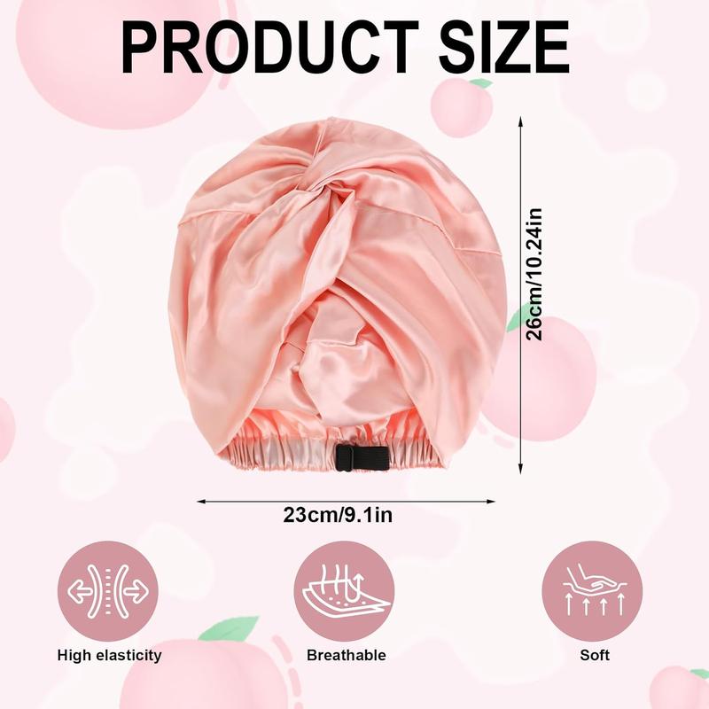 Adjustable Satin Bonnet for Sleeping Hair Wrap for Sleeping Hair Bonnet for Curly Hair Silk Sleep Cap Turban for Women