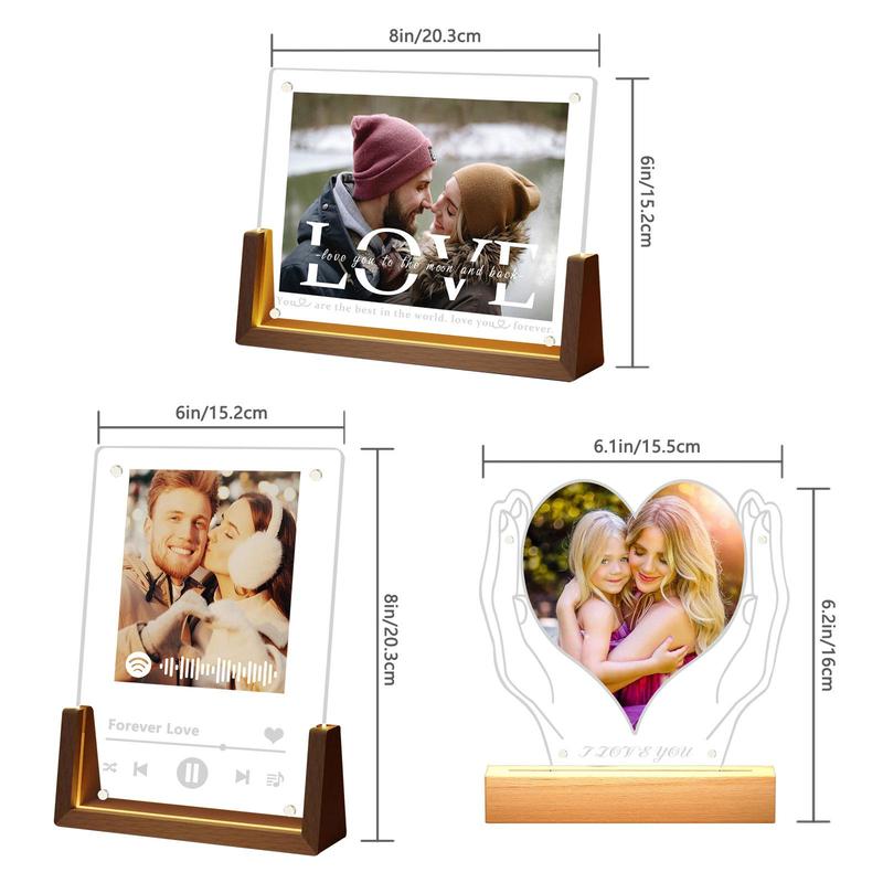 Photo Frames,Acrylic Song Plaques for Couples from Husband to Wife,Birthday Gifts from daughter,son