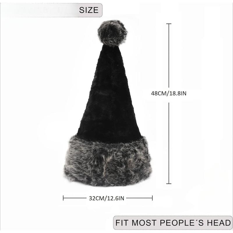 18 Inch Christmas hats for adults christmas headwear Fluffy Santa Hat for Women Men Xmas Holiday New Year Party