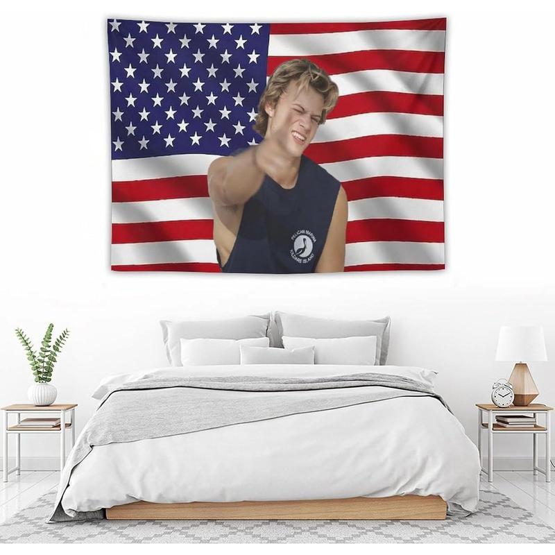 KIJDFKFYS JJ Art Tapestry Actor Star Wall Tapestry Pink American Maybank Flag Poster Suitable for College Dormitory Bedroom Living Room Office Party Decoration Goods Gift30 x40