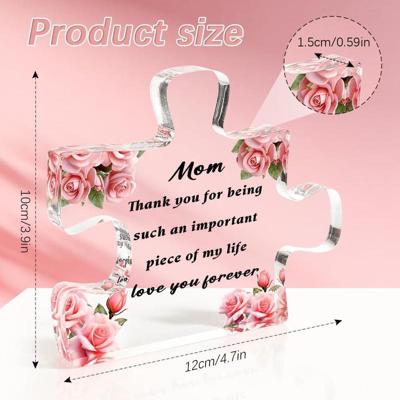 Christmas Gifts for Mom Gifts Stocking Stuffers for Mom Christmas Gifts for Mom Acrylic Puzzle Mothers Day Gifts for Mom Gifts from Daughters Son Mom Birthday Gifts Best Mom Gifts Step Mom Mother in Law