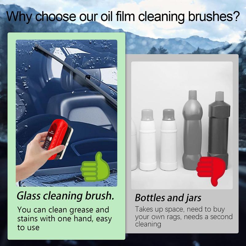 Windshield Cleaner, Car Glass Oil Film Cleaner, Versatile Effective Glass Cleaning Brush, Oil Film Cleaning Brush, Glass Cleaning Tool