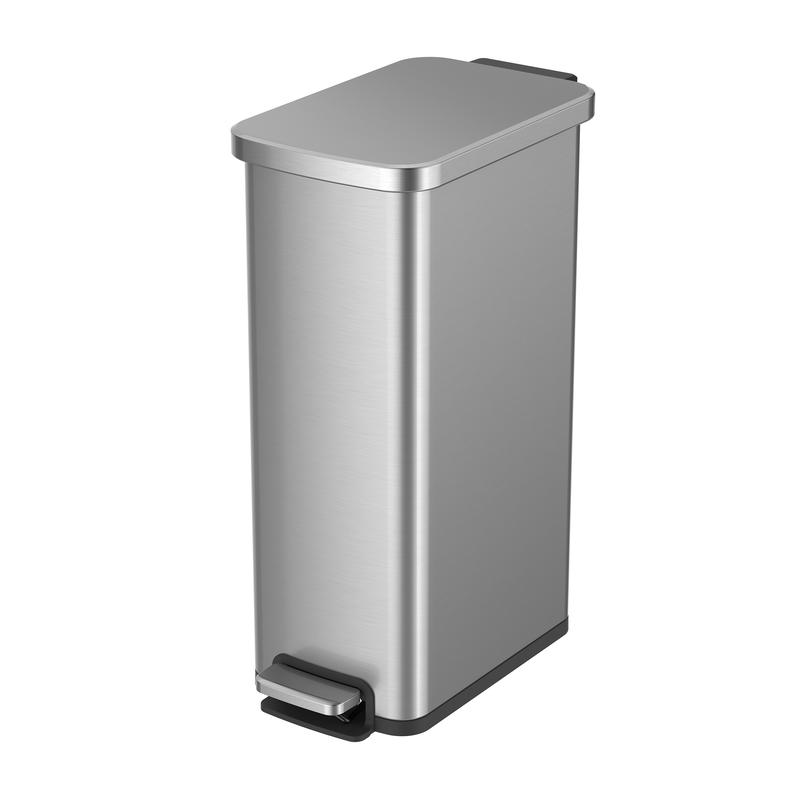 Better Homes & Gardens Slim Stainless Steel Kitchen Step Trash Can, 7.9 Gallon