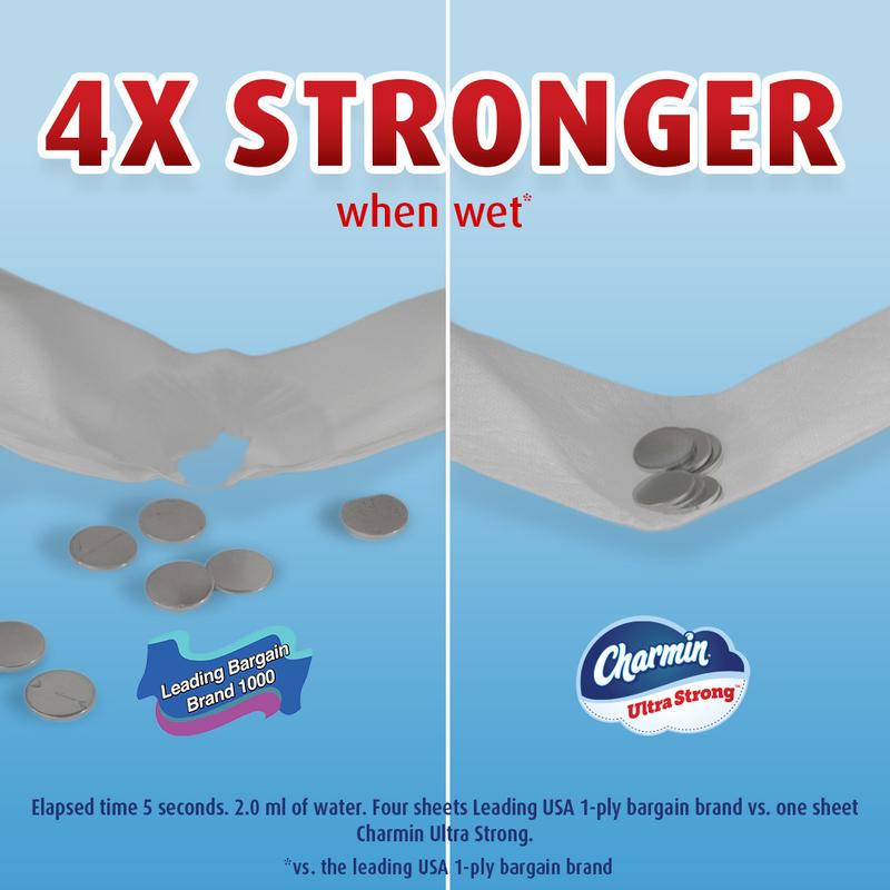 Charmin Ultra Strong Toilet Paper 12 Mega Rolls - 242 Sheets Per Roll - Wipes