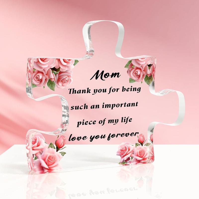 Christmas Gifts for Mom Gifts Stocking Stuffers for Mom Christmas Gifts for Mom Acrylic Puzzle Mothers Day Gifts for Mom Gifts from Daughters Son Mom Birthday Gifts Best Mom Gifts Step Mom Mother in Law