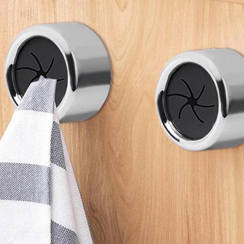 Wall Mounted Towel Hook (2 Counts), Mini Round Self Adhesive Towel Holder, Wall Dish Tower Hook, Creative Punch-free Towel Holder for Bathroom, Kitchen, Home Organizers, Fall Gift, Bathroom Supplies, 2024 Storage Organizer wall mount