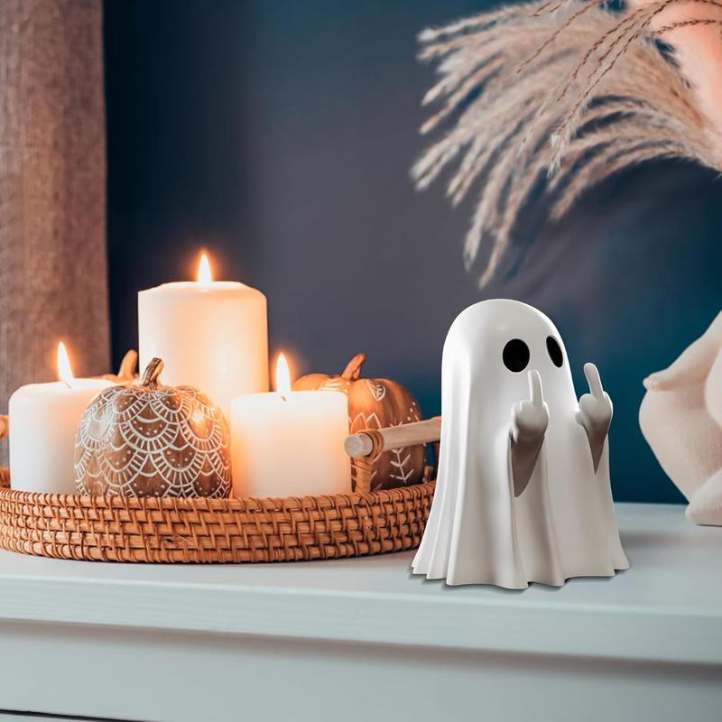 Cute Ghost Figurine - Spooky Resin Ghost Statue, Cute Ghost Decor for Home Decorations, Porch and Indoor Spooky Home Decor Ornaments