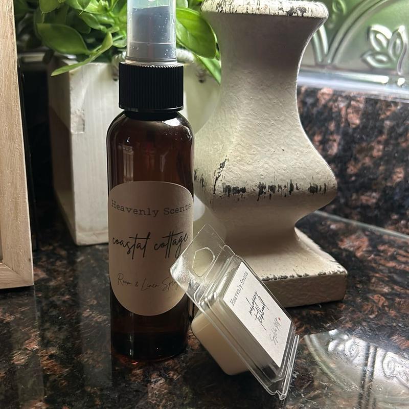 $7 Bundle (4 oz Room+ Linen Spray and 1oz soy wax melt sample) Luxurious Room