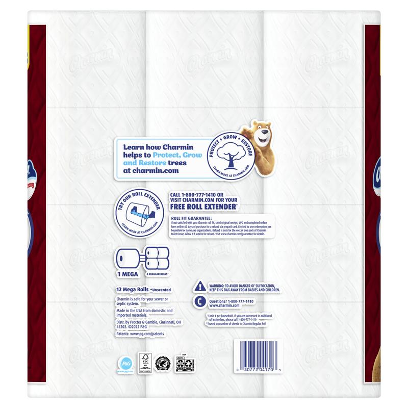 Charmin Ultra Strong Toilet Paper 12 Mega Rolls - 242 Sheets Per Roll - Wipes