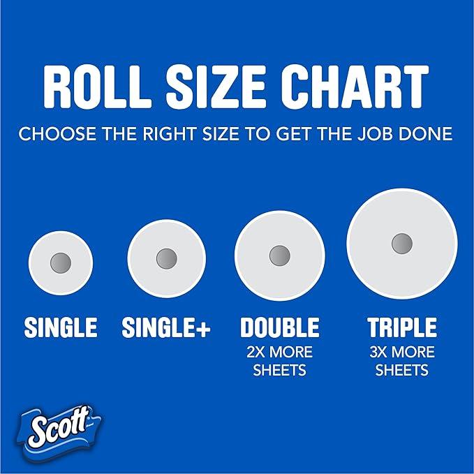 Scott Paper Towels - Choose-A-Sheet - 6 Double Rolls (100 Sheets per Roll) - 12 Regular Rolls - Wipes, Toilet