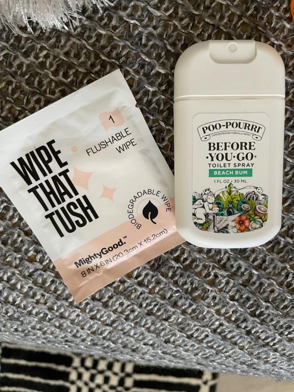 Poo-Pourri Before-You-Go Toilet Spray, Beach Bum, 1 Fl Oz Pocket Travel Size - Coconut, Orchid and Toasted Praline Bottle Bowl Fragrance Freshener