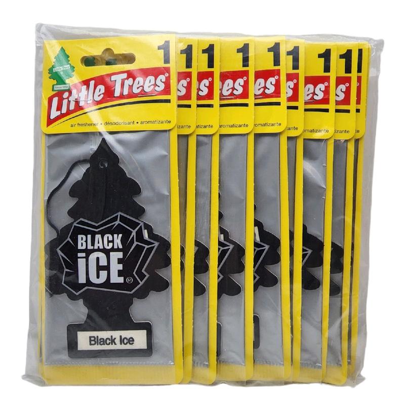 Little Trees Black Ice Hanging Air Freshener, Pack of 12