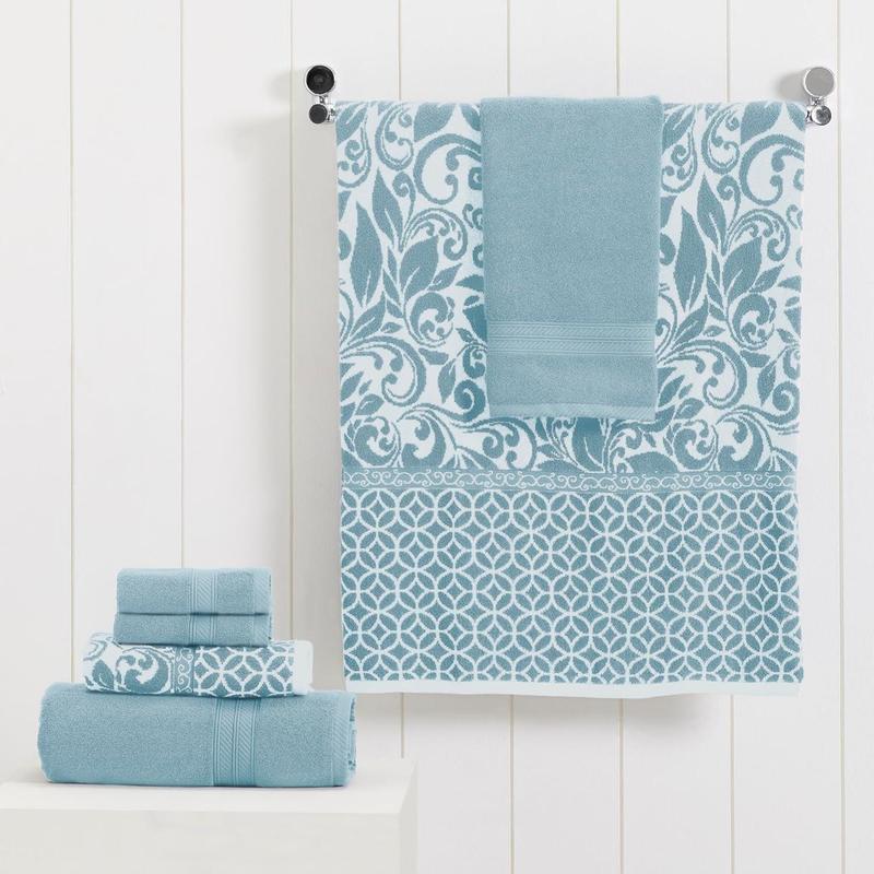 6-count Reversible Yarn Dyed Towel Set - Bath Towels, Hand Towels, & Washcloths - Absorbent & Quick Dry - Combed Cotton