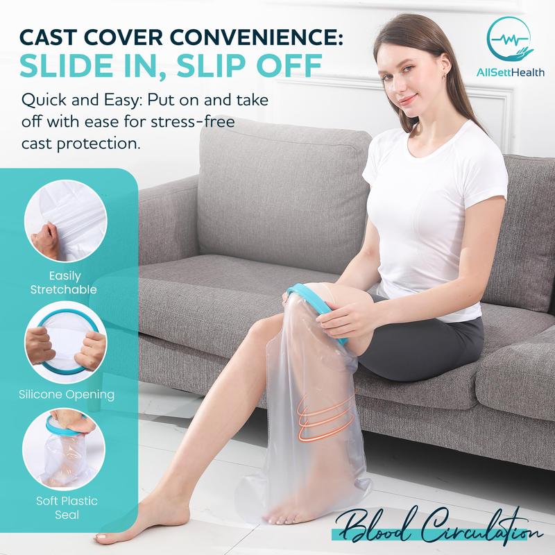 Large Arm Cast Cover for Shower – Waterproof Cast Protector for Shower | Reusable Cast Cover with Water-Tight Seal to Keep Wounds Dry | Protects the Hand, Wrist, Elbow