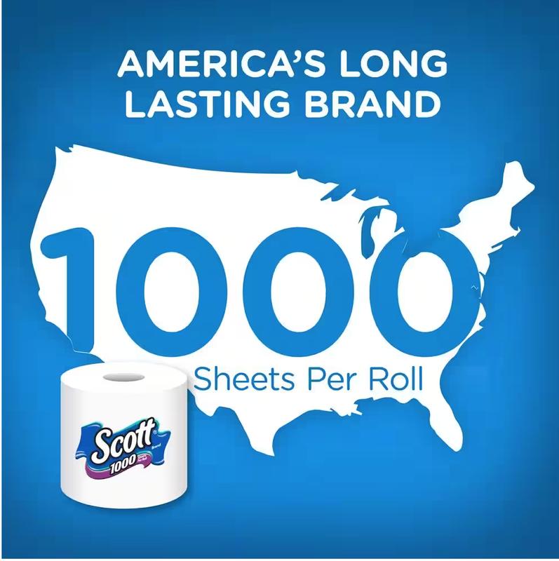 White Toilet Tissue 1000-Sheet 12 Rolls Per Pack Wipes