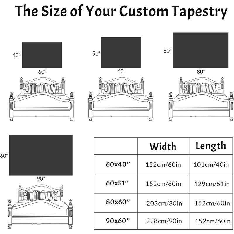 Custom Tapestry Upload Images Personalized, Customized Backdrop Banner Print Any of Your Design Photo Text Logo Wall Hanging Art Decor for Wedding, Family, Festival,Birthday Gifts(40