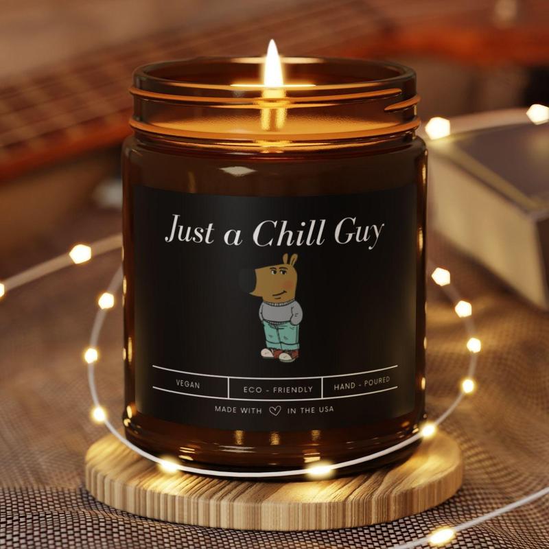 Just a Chill Guy - Candle Funny Meme candle viral meme candle TikTok Meme Mug Viral Dog Cartoon Mug Chill Guy Meme, Gift For Him, Gift For Him Boyfriend Gift, Present for Husband, Boy Friend, Christmas Gift Idea, Candles For Couple