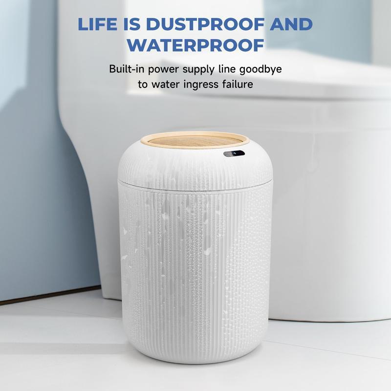 Pukomc Smart induction  Waterproof  trash bins,Flip-top trash can,trash cans for bathroom,trash cans  for Kitchen,for Bathroom,Bedroom Office Nordic style ,cute bins