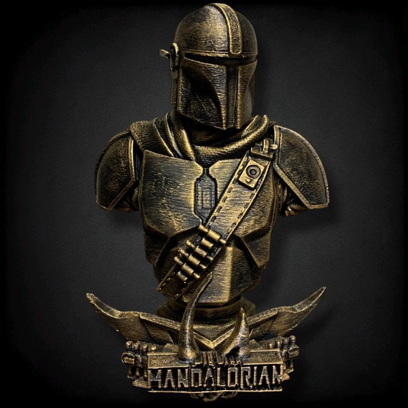 The Mandalorian 3D Printed Hand-Painted Statue Decoration