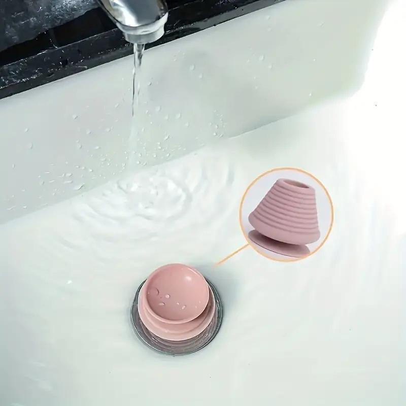  Silicone Sink Stopper, Sink Drain Stopper, Sink Stopper, Kitchen Sink Drain Stopper, Bathroom Sink Drain Stopper, Home Kitchen Gadgets