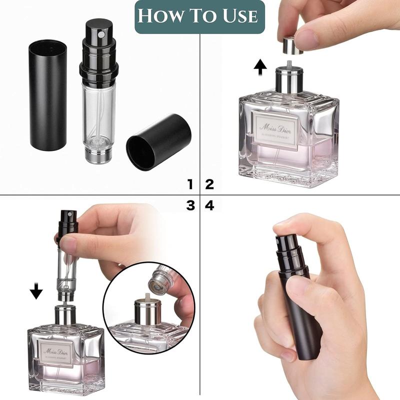 Refillable Portable Mini Perfume Atomizer for Travel, 5ml Luxury Empty Leakproof Pump Perfume Spray bottle Atomizer for Man and Woman (Y-Champaign Gold)