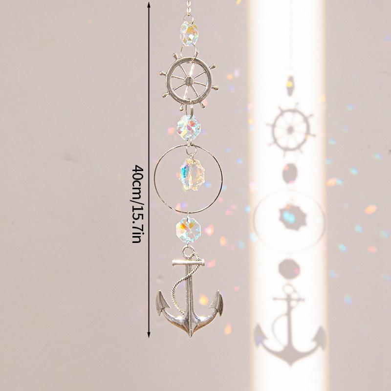 Suncatcher Wind Chime Garden Outdoor Wind Bell Crystal 3d Wind Spinner Hanging Pendant Home Aesthetic Decoration Rainbow Maker