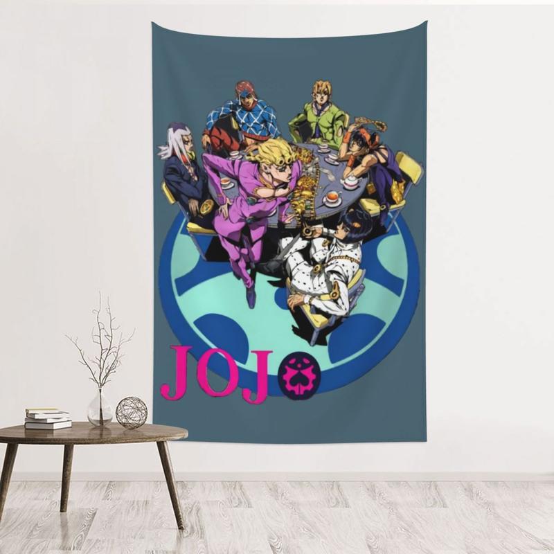 Jojos Bizzare Adventure Tapestry Aesthetics Suitable for Living Room, Office, Dormitory, Bedroom Wall Hanging 40 inches X 60 inches Decor Curtain