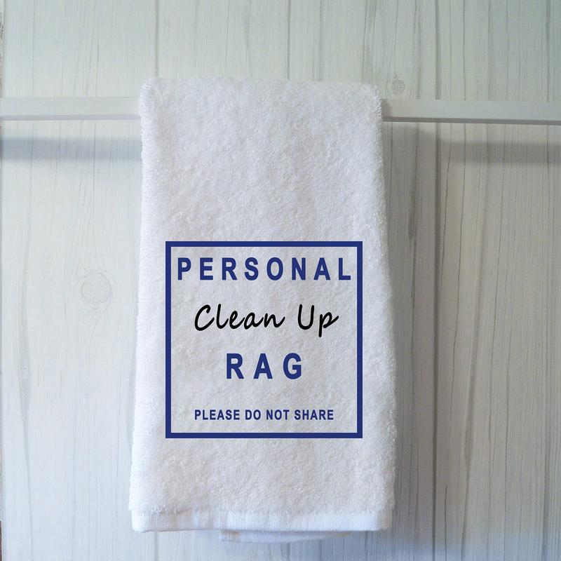 Personal Clean Up Rag Naughty Funny Wash Towel for Boyfriend Huaband  Humor Gift (Personal Clean Up Rag)