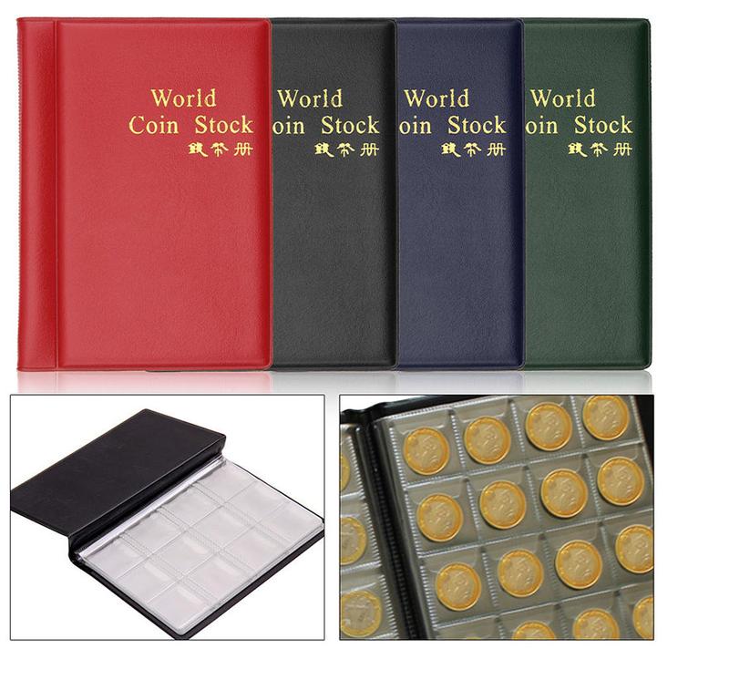 2Pcs 120 Pockets Coin Collection Storage Book Album Money Holder Coins Folder US