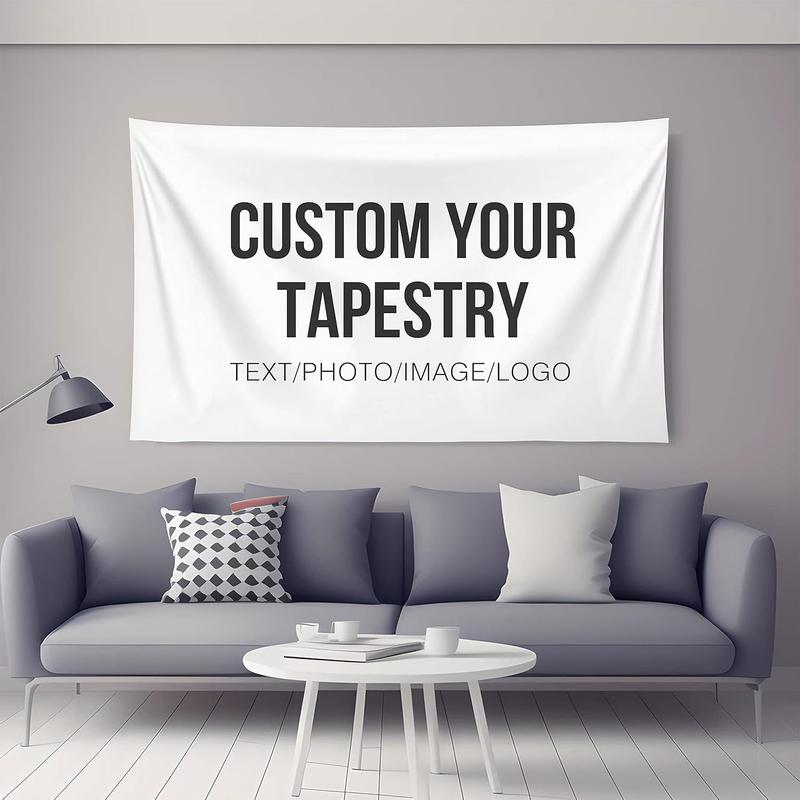 Custom Tapestry Upload Images Personalized, Customized Backdrop Banner Print Any of Your Design Photo Text Logo Wall Hanging Art Decor for Wedding, Family, Festival,Birthday Gifts(40