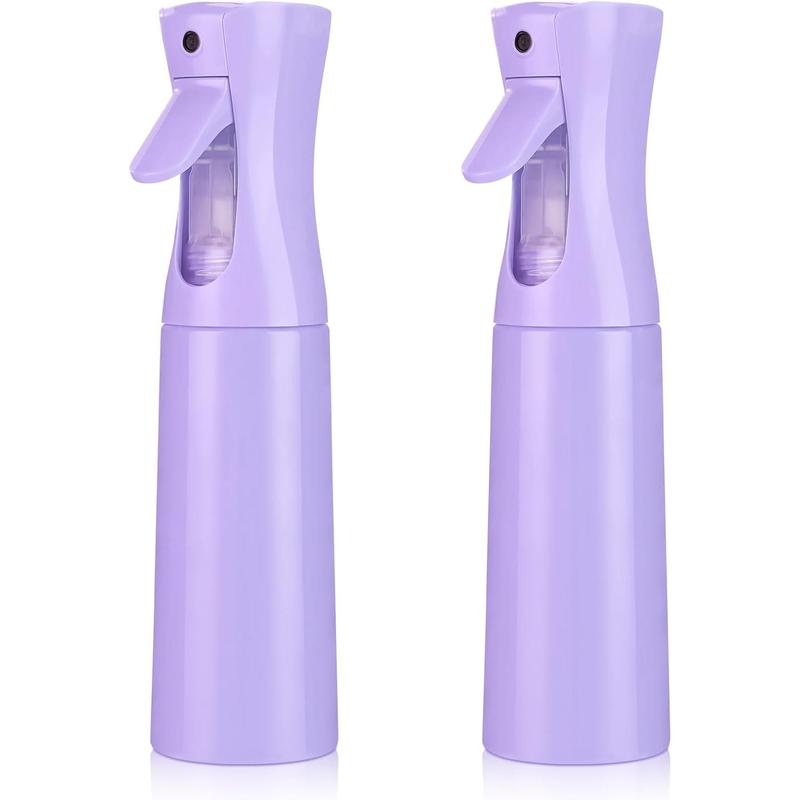 Continuous Spray Bottle for Hair (10.1oz 300ml) 2 Pack Mister Spray Bottles for Cleaning Empty Ultra Fine Water Mist Sprayer for Hairstyling Plant Garden Curly Hair Etc (Purple)