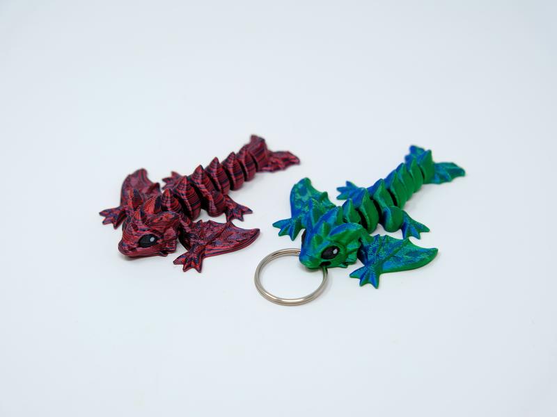 Tiny Wyvern Dragon | Articulating Flexi | Sensory | Dragon Decor | Dragon Keychain | Cinderwing3D | Unique Gift | Home Decor | Dragon Gift |