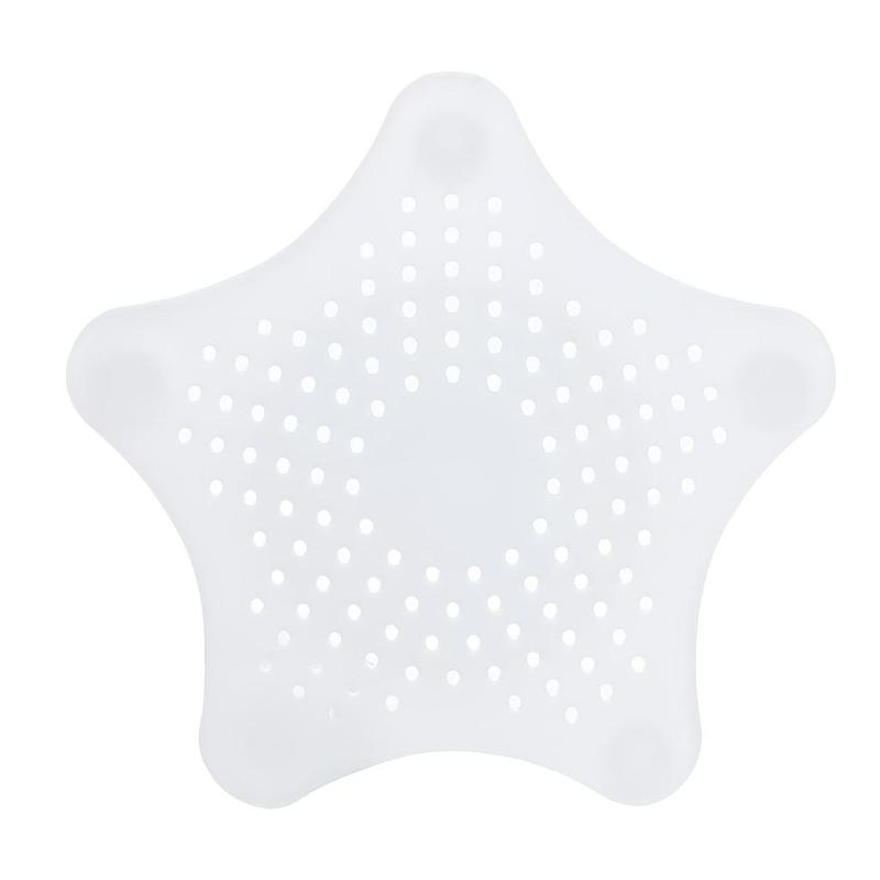 4pcs Random Color Star Shaped Kitchen Filter, Washable Hollow Out Design Hair Catcher, Drain Cover for Kitchen Bathroom Bathtub