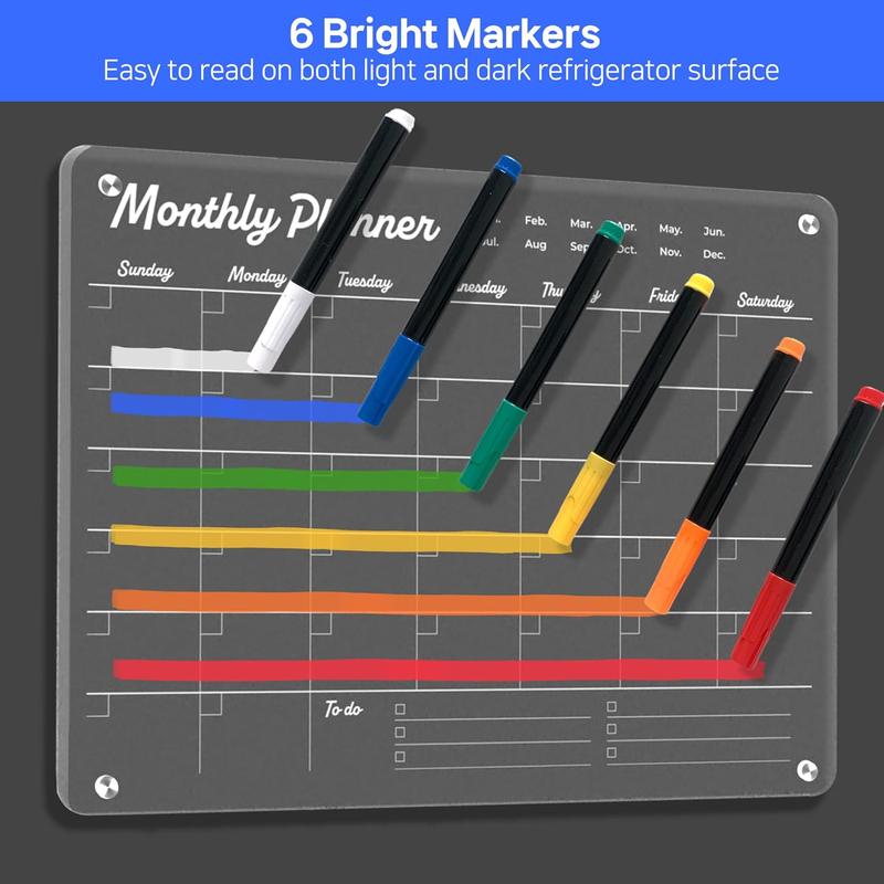 Efficient Magnetic Acrylic Calendar for Fridge (12