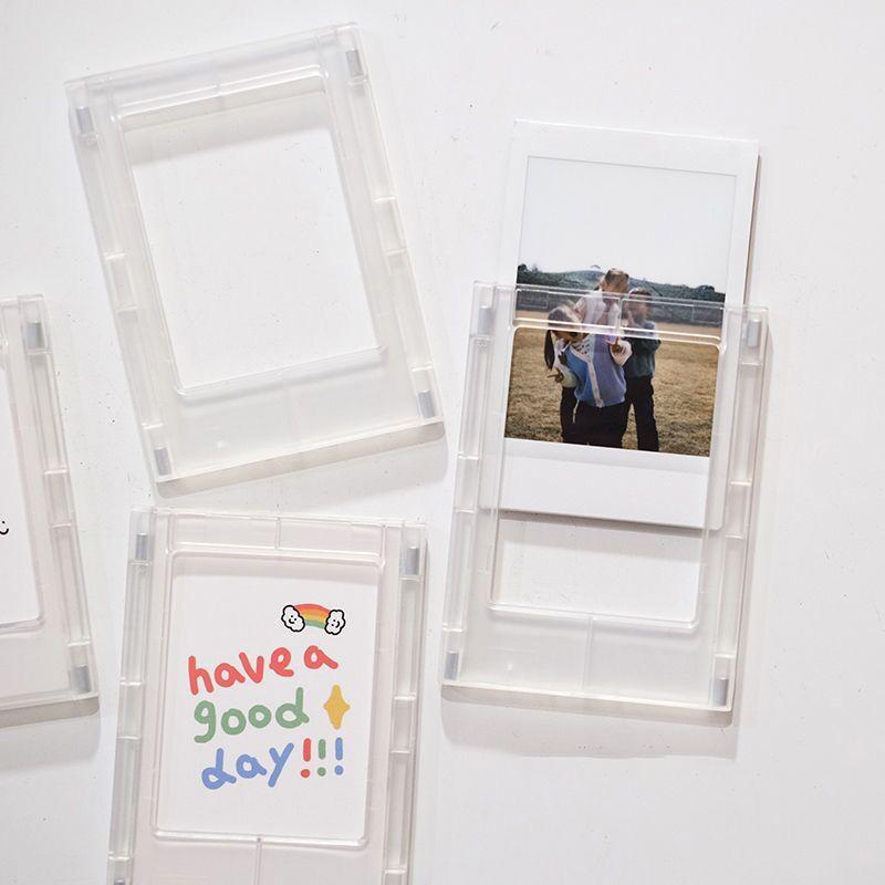 Magnetic Photo Frame, 2 Counts Creative Mini Photo Display Frame, Photo Display Stand for Home Office Desk School Decor