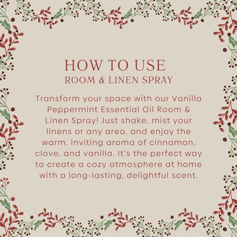 Sparoom Vanilla Peppermint Essential Oil Room and Linen Spray