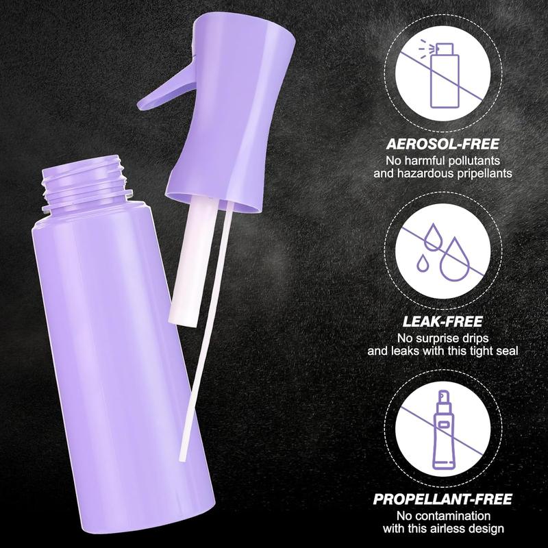 Continuous Spray Bottle for Hair (10.1oz 300ml) 2 Pack Mister Spray Bottles for Cleaning Empty Ultra Fine Water Mist Sprayer for Hairstyling Plant Garden Curly Hair Etc (Purple)