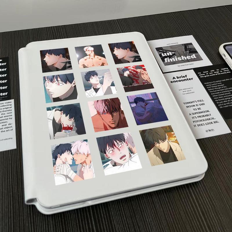 Anime Pattern Sticker, 63pcs set Waterproof Self Adhesive Decor Sticker for Gift Greeting Card Water Bottle Laptop Phone Case