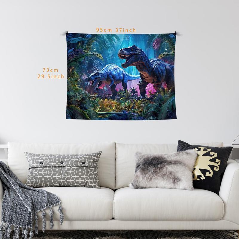 Jungle Dinosaur Pattern Tapestry, Wall Hanging Blanket, Wall Art Decor for Home Living Room Bedroom