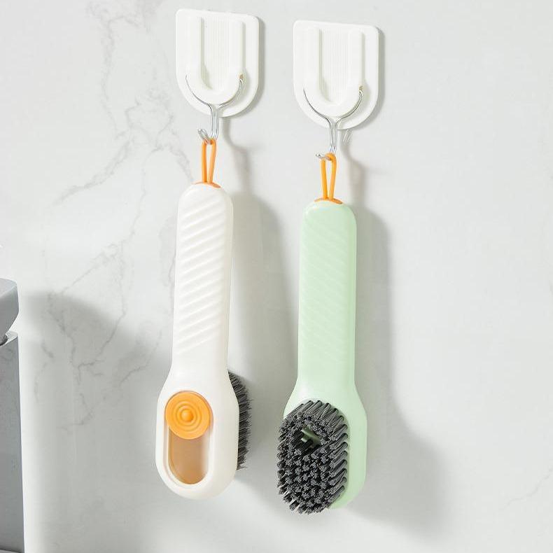 Liquid Shoe Brush, Multifunctional Brush, Soft Hair, Suitable for Professional shoes, Do not hurt the shoes, Can Be Used for Home Washing and Clothing, Special Shoe Brush Adjustable Car Glass Cleaning Brush