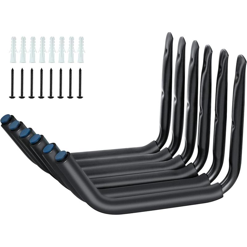 Kayak Storage Racks, 6 Pack Wall Mount Kayak Hooks, Garage Storage Canoe Hangers for Hanging Canoe Surfboard Snowboard Paddle Board Ladders Bikes