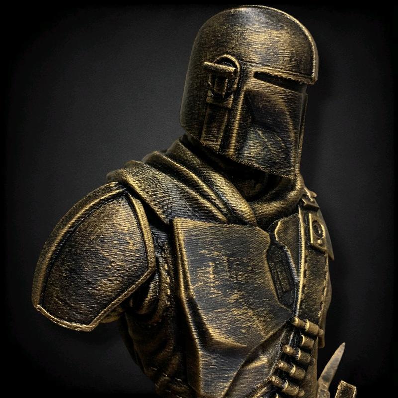 The Mandalorian 3D Printed Hand-Painted Statue Decoration