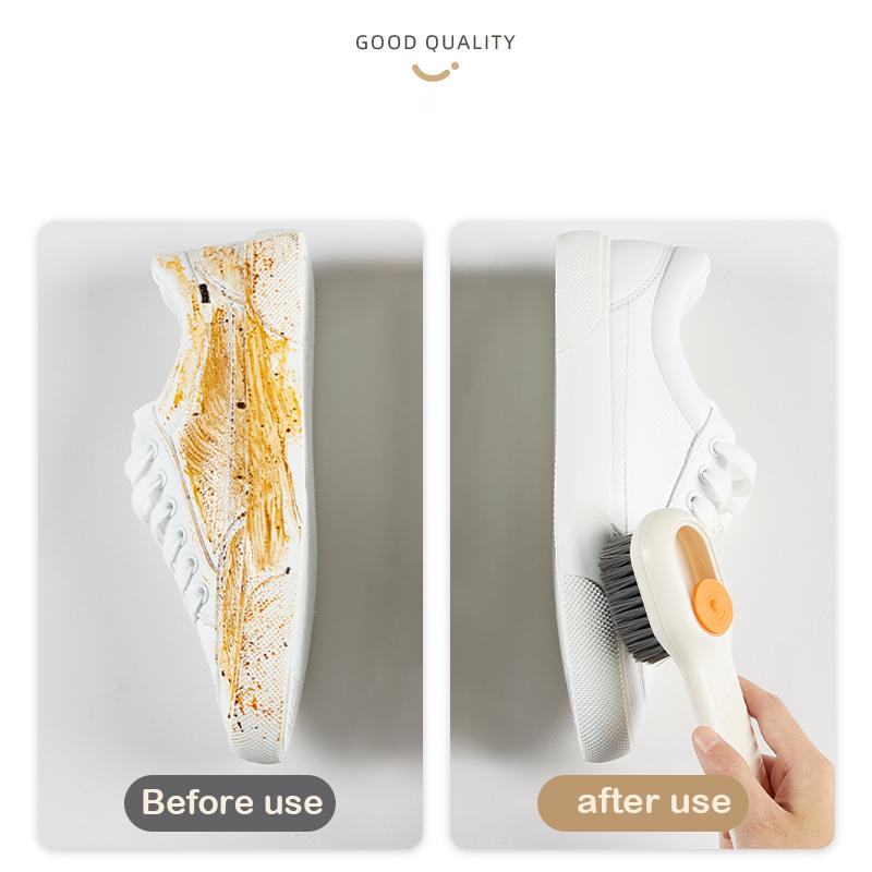 Liquid Shoe Brush, Multifunctional Brush, Soft Hair, Suitable for Professional shoes, Do not hurt the shoes, Can Be Used for Home Washing and Clothing, Special Shoe Brush Adjustable Car Glass Cleaning Brush